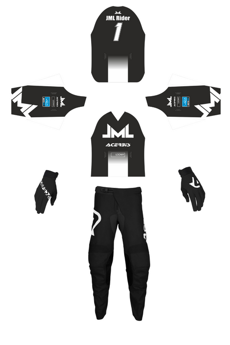 JML MX Promotional personalized set: jersey + pants + gloves