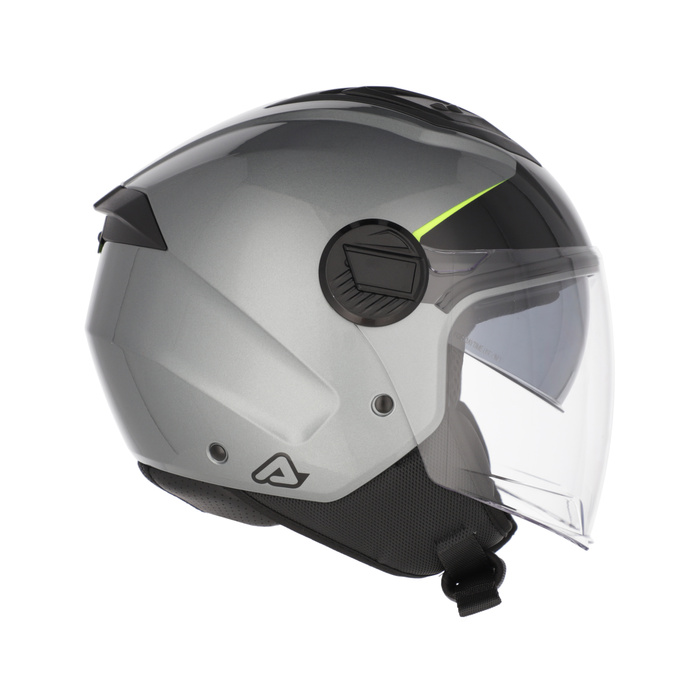 Acerbis Kask Jet Levante Graphic Ciemny szary Skuter Trial