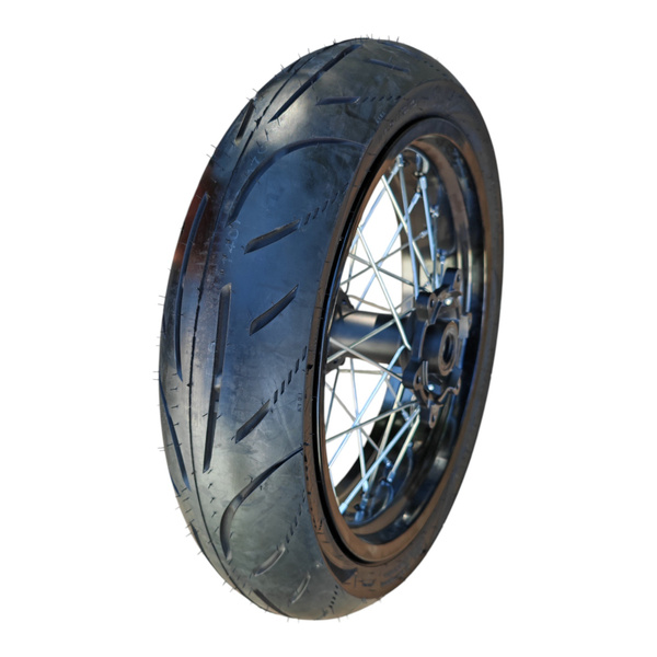 JML EN rear Supermoto wheel 140/60-17 with road-approved tire